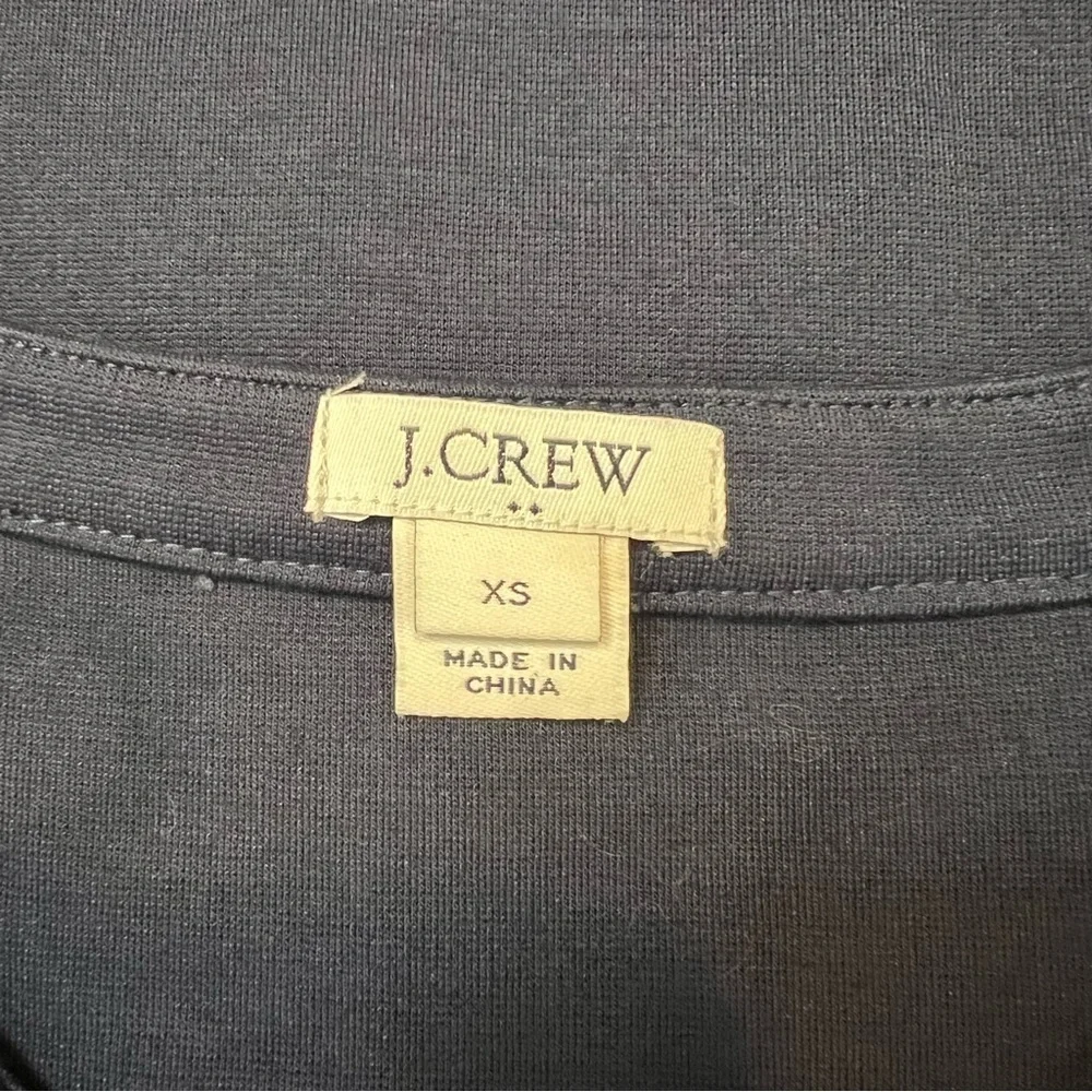 J. Crew Navy Blue Cotton-Blend Nautical-Style Lace-Up Knit Dress. Size XS.